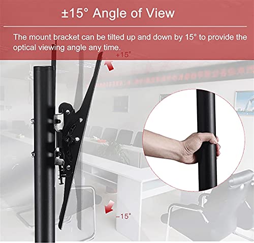 Soporte universal de piso para TV de 32-70 pulgadas con ruedas y altura ajustable miniatura 3