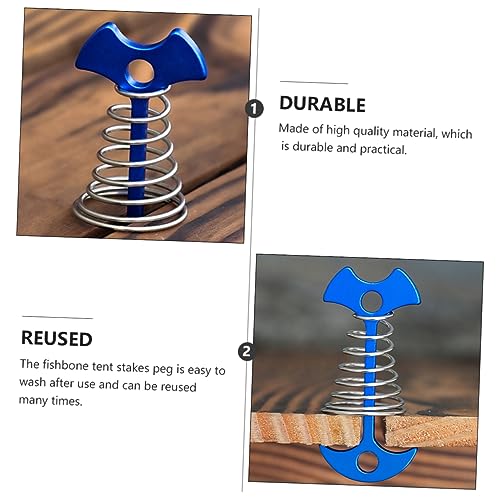 Carpas apuestas exterior cámping estaca de espina de pescado para suelo de madera 3