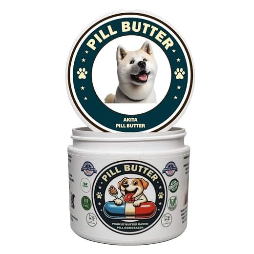 Akita Dog Treats to Wrap Pills (+100 Breeds) Jar of Non-Sticky Moldable Paste Made of Real Human Grade Dog Peanut Butter Treat, Food or Gift to Hide Dogs Pills (60 Servings)