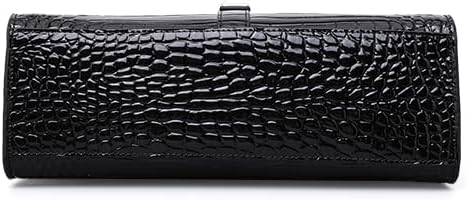 Genuine leather crocodile-patterned women's handbag with removable fine shoulder strap evening bag cashmere wallet - Image 8