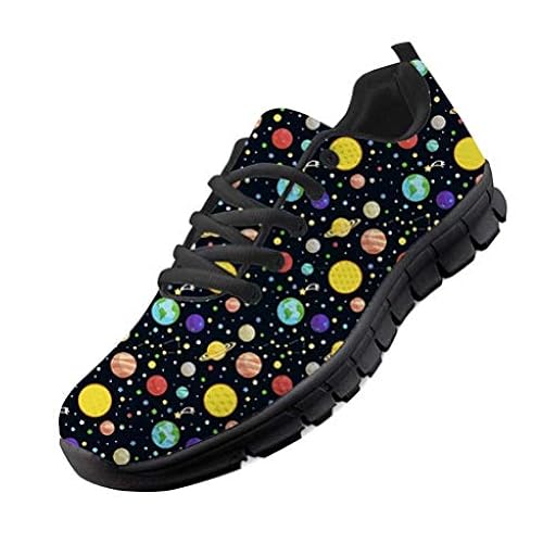 chaqlin 3D Space Galaxy Hombres Mujeres Zapatos para Correr Entrenadores Deportes Gimnasio Caminar Jogging Athletic Fitness Zapatillas de Deporte al Aire Libre EU36 | Ya disponible en tu tienda friki favorita! En mundofriki.es!