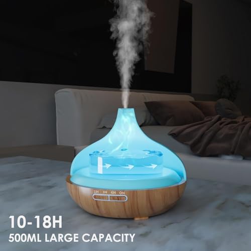 Aroma Diffuser Set for Essential Oils 500 ml Remote Control, 14 LED Colours & 4 Timer Settings - Ideal for Relaxation, Wellness & Aromatherapy - Image 6