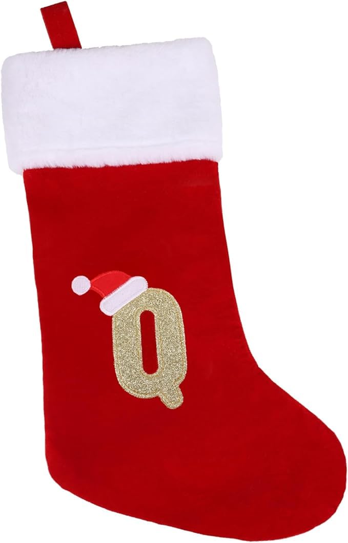 VEYLIN Christmas Stockings with Letters Embroidered Stockings Christmas 20 Inch Stockings with Letters