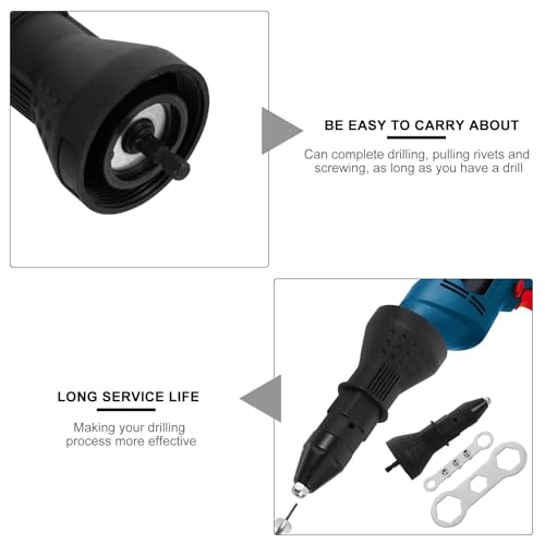 Adaptateur de perceuse pour riveteuse compact pour insérer les écrous facilement