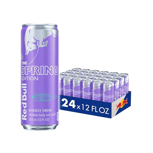 Red Bull Spring Edition Energy Drink, Grapefruit, 12 fl. oz., Case of 24 cans, with 114mg Caffeine, Taurine & B Vitamins