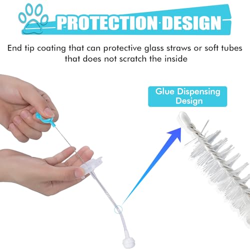Image of Straw Cleaner Brush 8PCS Long Straw Brushes Reusable Nylon Tube Brush Drinking Straw Cleaning Brush Set for Water Bottle, Straws, Tube, Flasks (8PCS Style 2)