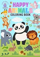 HAPPY ANIMALS: Coloring Book B0F6C5X1CK Book Cover