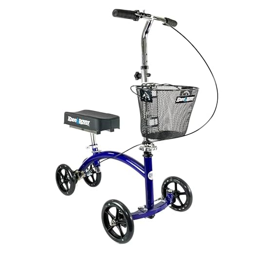 Deluxe Steerable Knee Walker Knee Scooter Knee Cycle Leg Walker Crutch Alternative in Blue