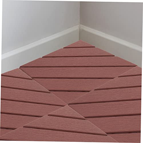 4 Baldosas entrelazadas imitación madera para suelo exterior resistente 6