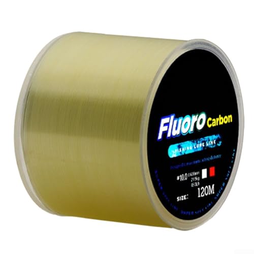 Línea de señuelo de pesca de fluorocarbono de 120 m que ofrece un gran rendimiento en diversos entornos (6.0 amarillo)