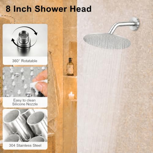 Robinet de douche noir mat élégant avec accessoires complets pour douche - 4