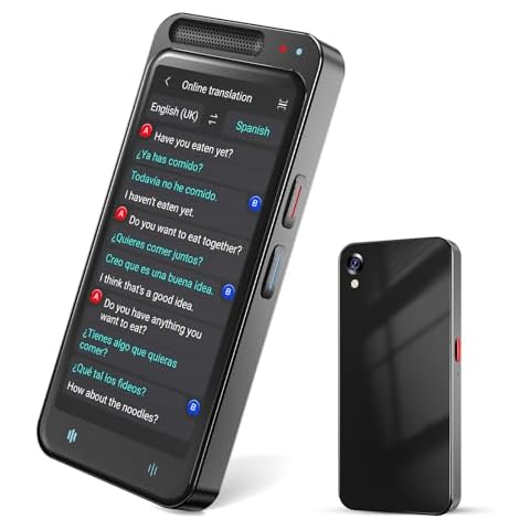 Language Translator Device, Instant Two-Way Translation Device in 138 Languages, Translator Device with 4" 1 inch Touch Screen, Support Online/Offline/AI/Voice/Photo Translation,for Travel, Business Cover