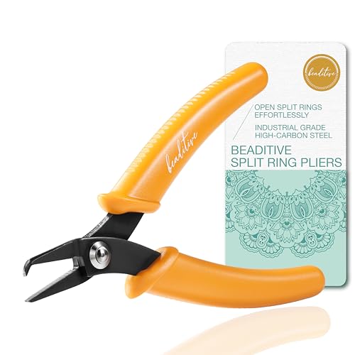 Image of Beaditive Split Ring Pliers | Jewelry Making, Beading, Crafting | High-Carbon Steel | 5-Inch (Honeycomb)