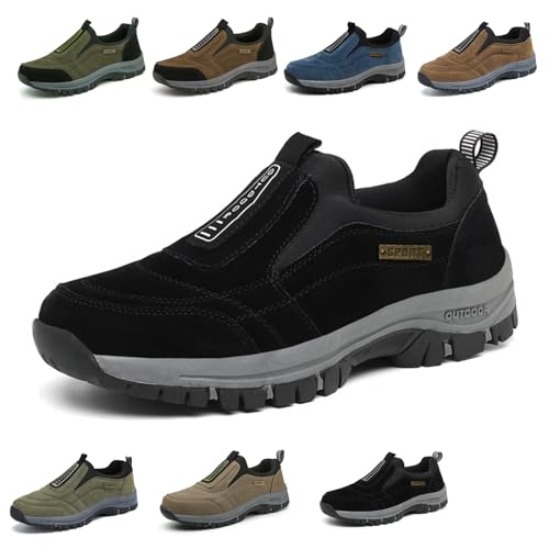 Enjerr Orthopedic Shoes Men Slip on Comfortable Waterproof Sneakers Outdoor Walking Hiking Shoes
