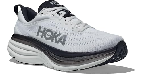 Image of HOKA Men's Bondi 8 Sneaker, White /Black, 8