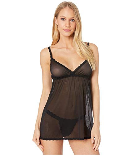 Babydoll Hanky Panky Ruffle Mesh avec G-string, l'ensemble de lingerie fine haut de gamme