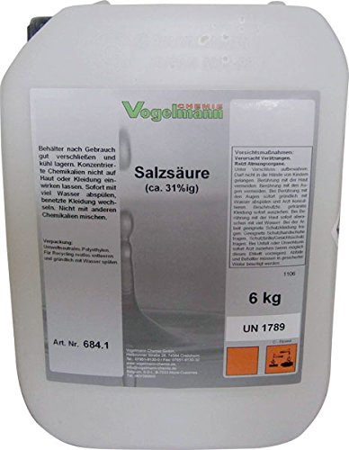 Preisvergleich Produktbild Salzsäure 6 kg, 30-32%