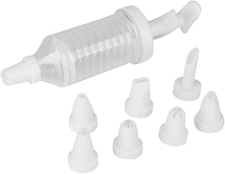 Dessert Decorating Syringe Set, Cupcake Frosting Filling Injector with 8 Pastry Tube Dessert Cream Piping Syringe Nozzles Kits for Cake
