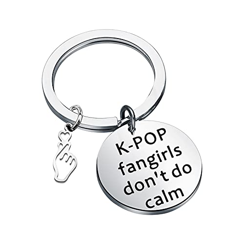 BAUNA Korea K-pop Keychain Finger Heart Charm Jewelry K-POP Fangirls Do Not Do Calm Kpop Fans Gifts K-Pop Group Fans Gifts (K-pop Keychain)