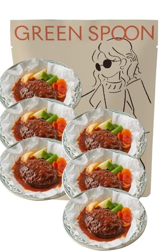 グリーンスプーン ハンバーグ 冷凍 6食 デミグラス 【 お惣菜 低糖質 タンパク質 1食分の野菜 ダイエット 冷凍弁当 冷凍食品 レンジで5分 ヘルシー 】GREENSPOON