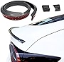 Vacallity Universal Carbon Fiber Trunk Spoiler Lip Kit 4.9ft Car Rear Spoiler Exterior Universal Fits Trunk Spoiler Wing Car Accessory Punch-Free