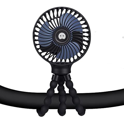 Pram Fan,Baby Clip-On Stroller Fan Portable Handheld Personal Car Seat Mini USB Desk With Flexible Tripod Fan for Camping Outdoor Office Crib Toddler Bed Cover