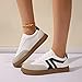 Women Classic Retro Gum Sole Fashion Sneakers Casual Non Slip Tennis Skate Shoes Trainers Walking Shoes Red
