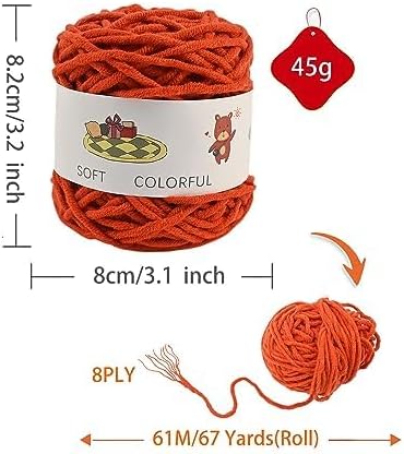 Miniatura 7 de CA+CB, 24 rollos de hilo grueso de 8 capas para alfombras de acolchonado, hilo acrílico para acolchonar, 24 rollos de hilo grueso de 8 capas para