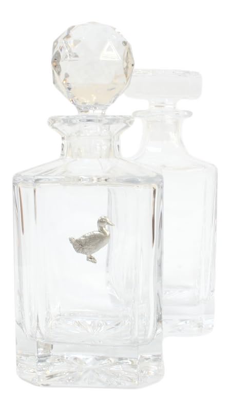 Pet Duck Cut Crystal Glass Decanter & Golf Ball Style Stopper 717