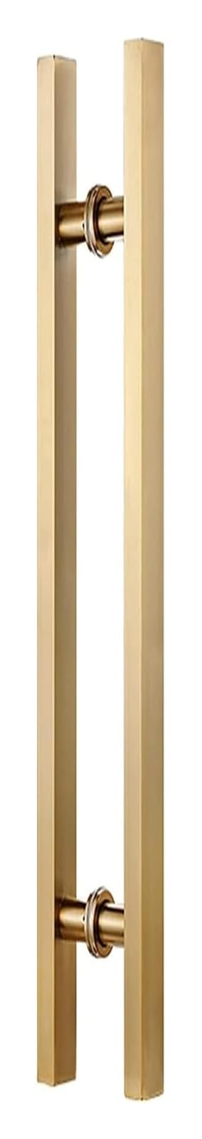 CWCQGH Push Pull Door Handle, Sliding Barn Door Handle, Entry Push Pull Bar Door Handle, H Shape Double Side Door Handle,Gold-60cm