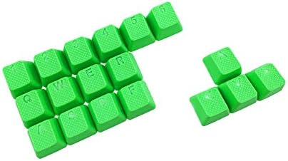 Rubber Double Shot Backlit Gaming Keycaps Set - for Cherry MX Mechanical Keyboards Compatible OEM Include Key Puller (Neon Green)
