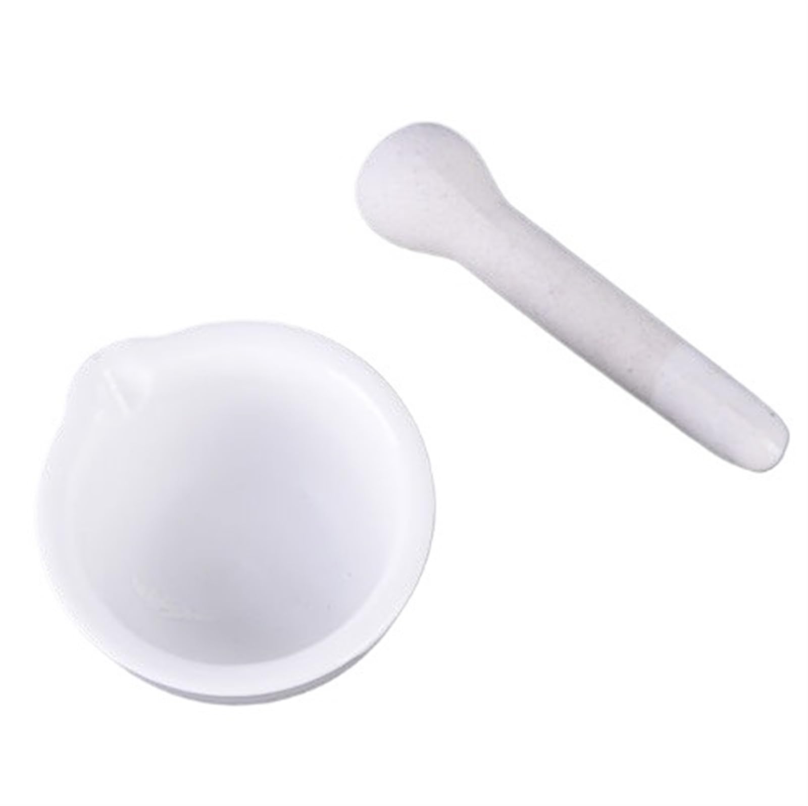 Zestaw z młynkiem i tłuczkiem, Zestaw moździerza i tłuczka Porcelana Biała 6ml 2 Szt