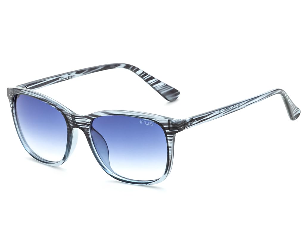 IRUS Uv Protected Sunglasses For Unisex | Size- Medium | Shape- Square | Model- Irs1215C4Sg, Blue - Review, Price and Buying Guide