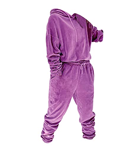Velour Trainingsanzug Damen Freizeitanzug Hausanzug Damen Große Größen Loungewear 2Pac Jogginganzug Damen Set Tracksuit Women Zweiteiler 2 Teiler Damen Jogginganzüge Trainingsanzüge Frauen Lila S Velour Trainingsanzug Damen Freizeitanzug Hausanzug Damen Große Größen Loungewear 2Pac Jogginganzug Damen Set Tracksuit Women Zweiteiler 2 Teiler Damen Jogginganzüge Trainingsanzüge Frauen Lila S