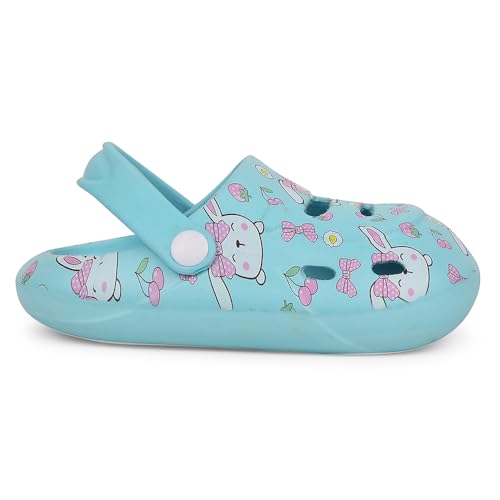 Image of Liberty Lucy&Luke SANDWALK Kids Clogs for Boys & Girls | Lightweight Slip-On Clogs - Beige & Blue | Durable & Soft EVA Sole | Comfortable & Breathable Sandals for Walking - Cushioned Footbed