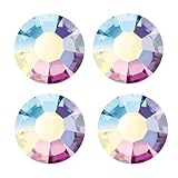 200pcs Genuine Preciosa Maxima Chaton Rose Round Flat Back Crystal Rhinestone Foil Back Crystal AB (SS7, 2.1-2.3mm) for Nail Art Craft Jewelry Making Prm-S72