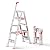 A-Frame Telescoping Extension Ladder?4.4FT Folding Step Stool with Safety Lock?Foldable Aluminum Ladder, Heavy Duty 5 Step Ladder 600lbs Capacity for Home Use