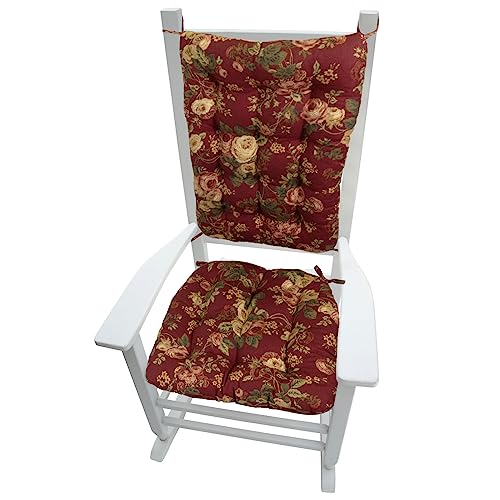 Barnett Bethany Red Floral Rocking Chair Cushions