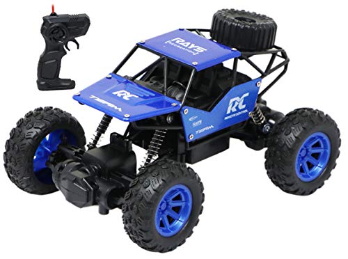 Image of Zest 4 Toyz Remote Control 1:18 Rock Crawler 4x4 High Speed Rechargeable Off-Road Monster Truck | Car for Boys 10 Years | Kids Toy - Blue