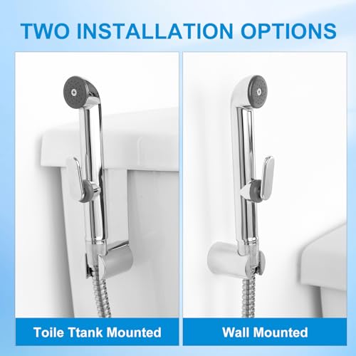 Silver Handheld Bidet Sprayer for Toilet Handheld Bidet Sprayer for Toilet,Adjustable Water Pressure Control