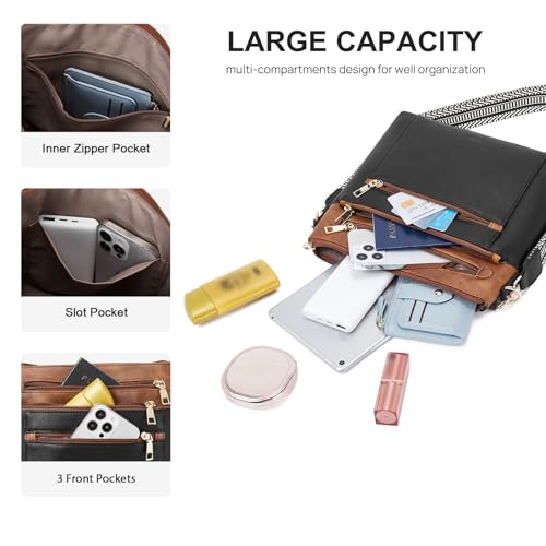 Telena Crossbody Bags for Women Faux Leather Cross body Purses With Adjustable Strap4