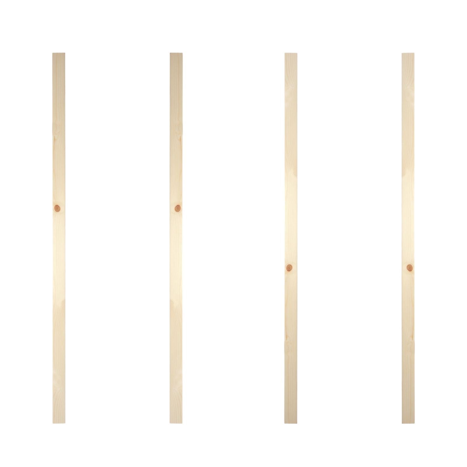 Pine Plain Square Stair Spindles 900mm x 41mm – Unfinished Timber Spindles for 41mm Groove Rails – Straight Square Staircase Spindles for Modern or Traditional Interiors - Pack of 4 Spindles — image 1