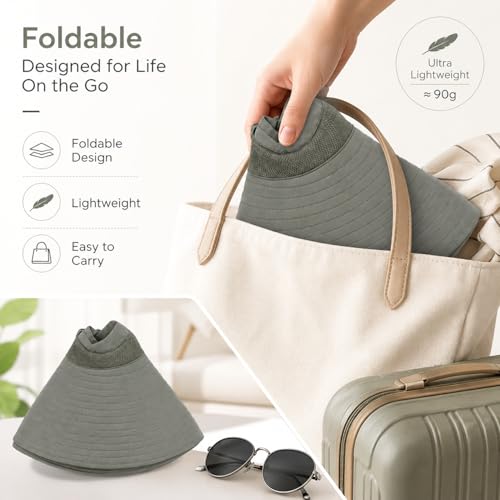 Image of Wide Brim Sun Hat for Men Women UV Protection Ventilated Summer Hats for Fishing Hiking Garden Beach