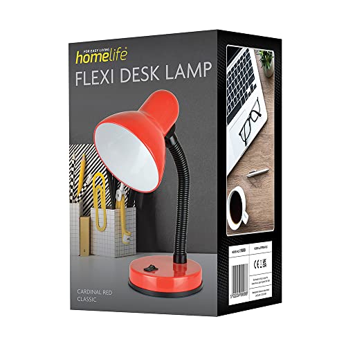 Classic 35w Flexi Desk Lamp with Flexible Neck - Cardinal Red - Image 4