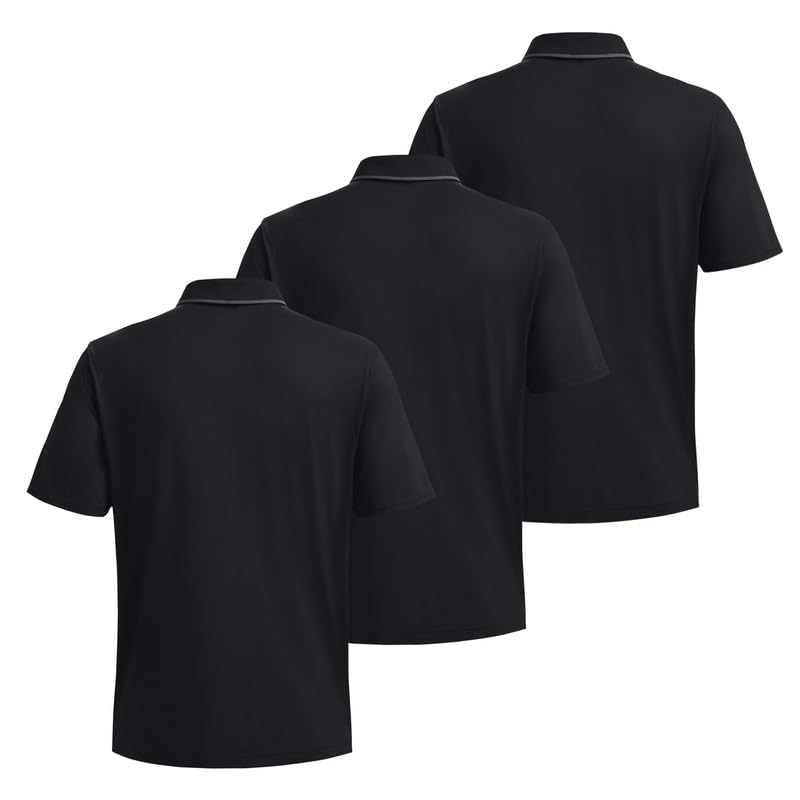 3 Pack Mens Polo Shirts Short Sleeve Performance Moisture Wicking Golf Shirt Athletic Quick Dry Collar Casual Shirts2