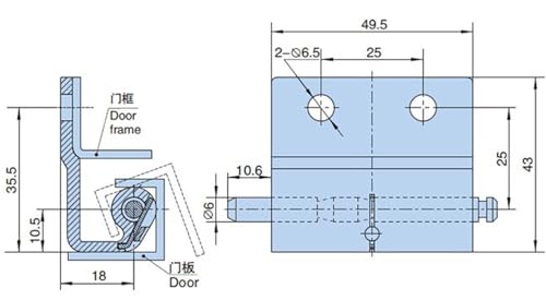 Charnière HL140 de haute précision pour boîtier de distribution industrielle durable - 3