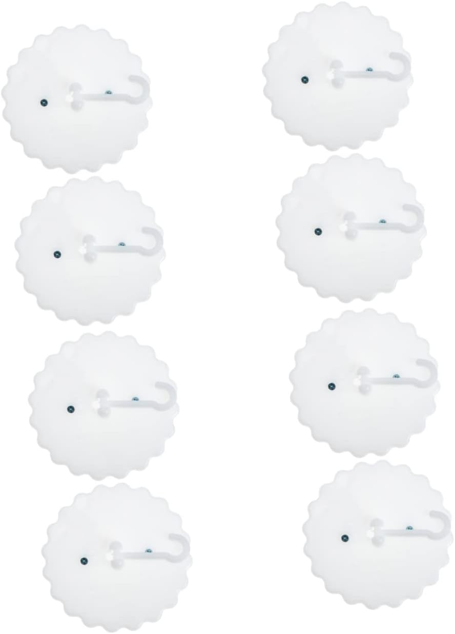 – Wall Clothes Rack 8 Sets Ceiling Net Hook Net for Baby Wall Hanging Hooks Wall Mounted Clothes Rack Bedding Accessories Suction Cup Net Hook Baby Clothes Rack Net Support