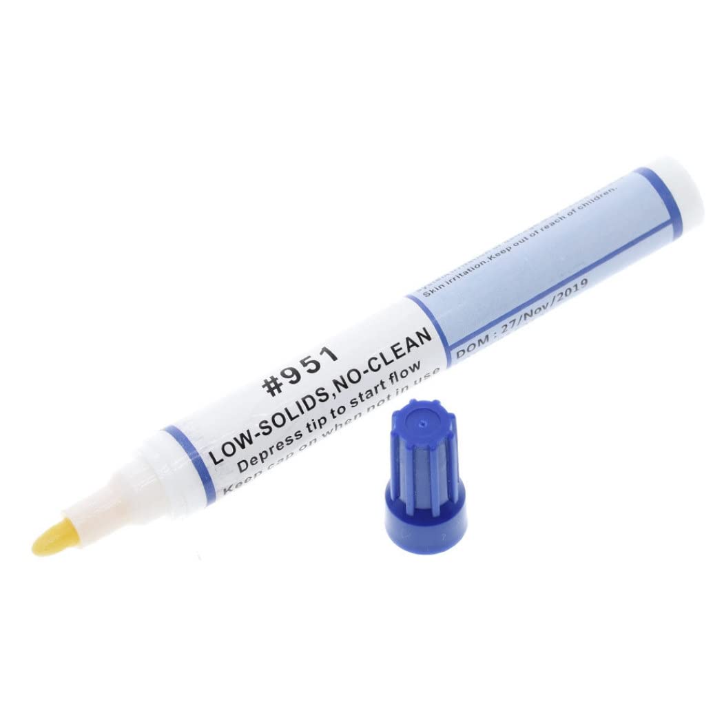 Uanqfegy White Soldering Rosin Flux Pen 951 10Ml, Low-Solid Non-Clean Flux For Diy Welding Repair Electronics Tabbing Wire Soldering