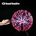 Tealight 6“ Plasma Ball, Touch & Sound Plasma Lamp with Plug-in Cord Electrostatic Flashing Magic Ball Lightning Novelty Light for Parties, Home, Prop, Decoration, Christmas