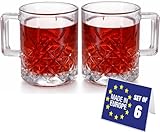 NORDIC SCHILLER Kaffeegläser mit Henkel 6er Set 195ml 100% BLEI FREI...